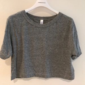 American Apparel Cropped Gray Shirt